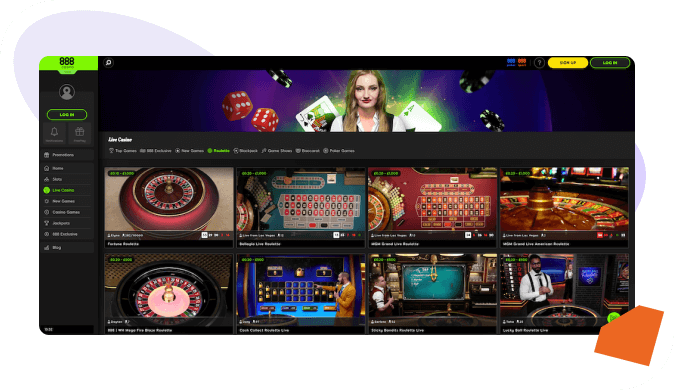888 live dealer casino features