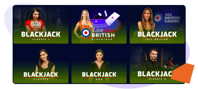 all british casino live blackjack