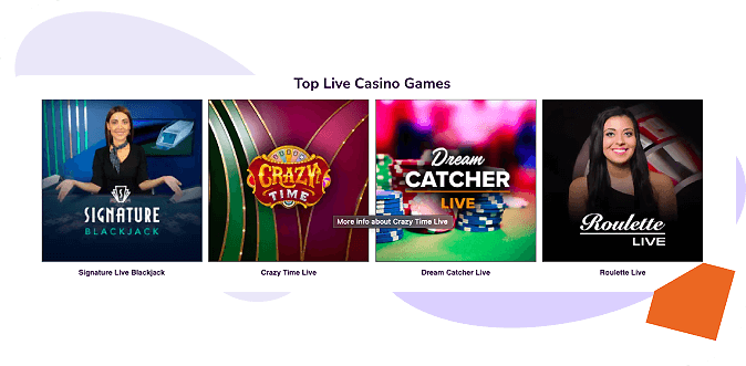 bally top live casino games